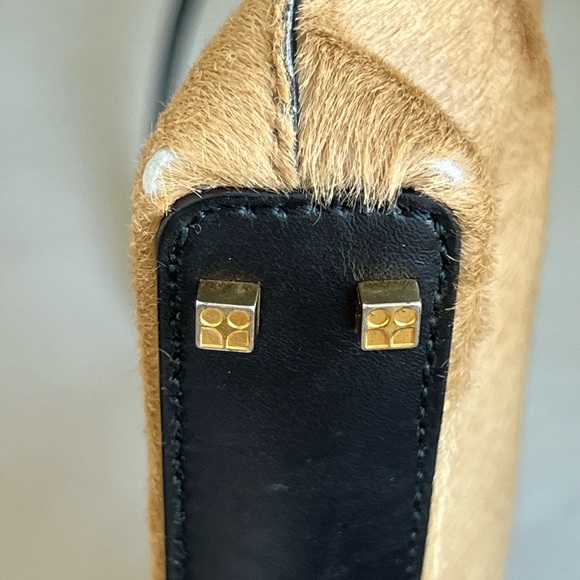 Kate Spade Made in Italy Dot Noel Calf Hair Bag with Leather Straps Rare Vintage - Picture 11 of 12